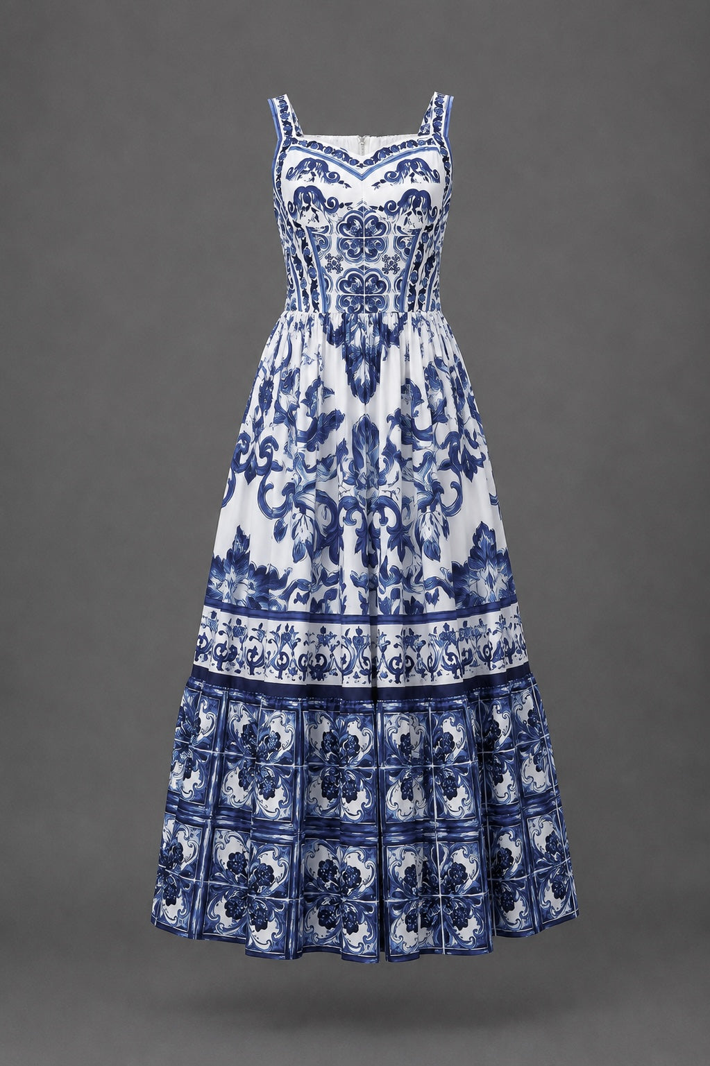 Azurine Majolica Maxi Dress
