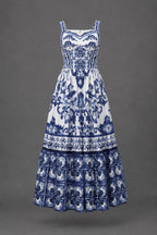 Azurine Majolica Maxi Dress
