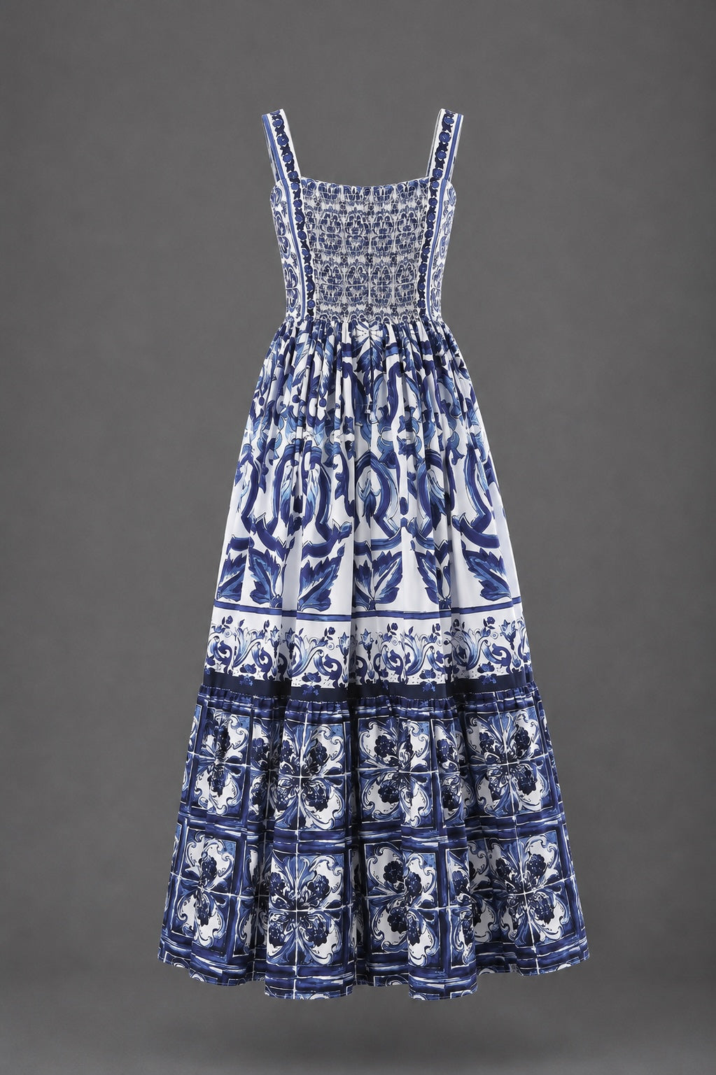 Azurine Majolica Maxi Dress