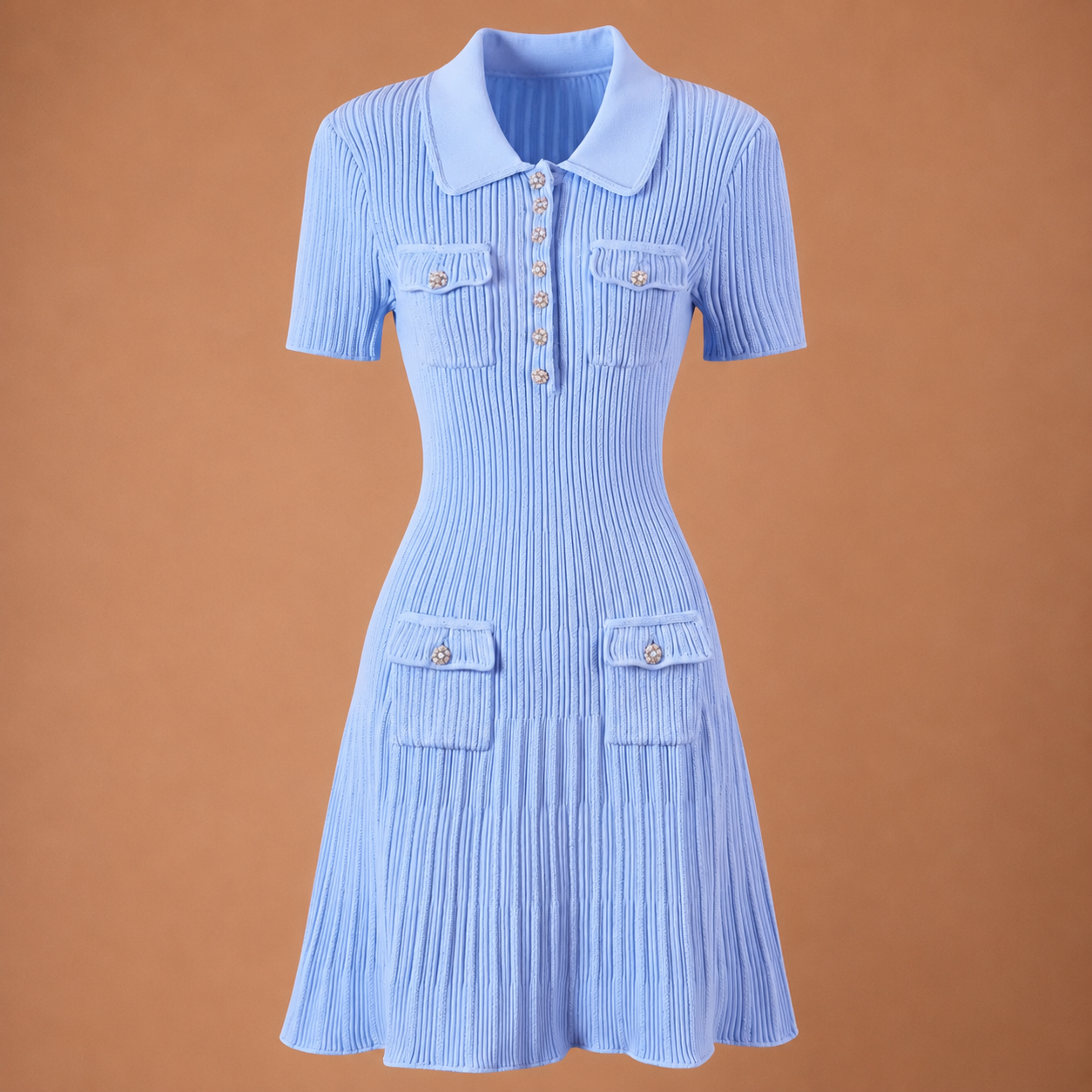 Celeste Knit Mini Dress |  Blue