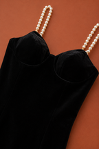 Pearl Éclipse Velvet Midi Dress