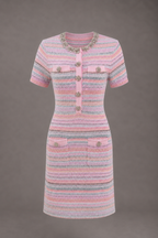 Rosalie Éclat Striped Mini Dress