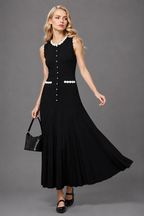 Fleurine Pleated Maxi Dress