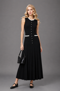 Fleurine Pleated Maxi Dress