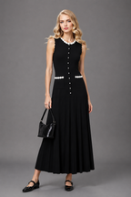 Fleurine Pleated Maxi Dress