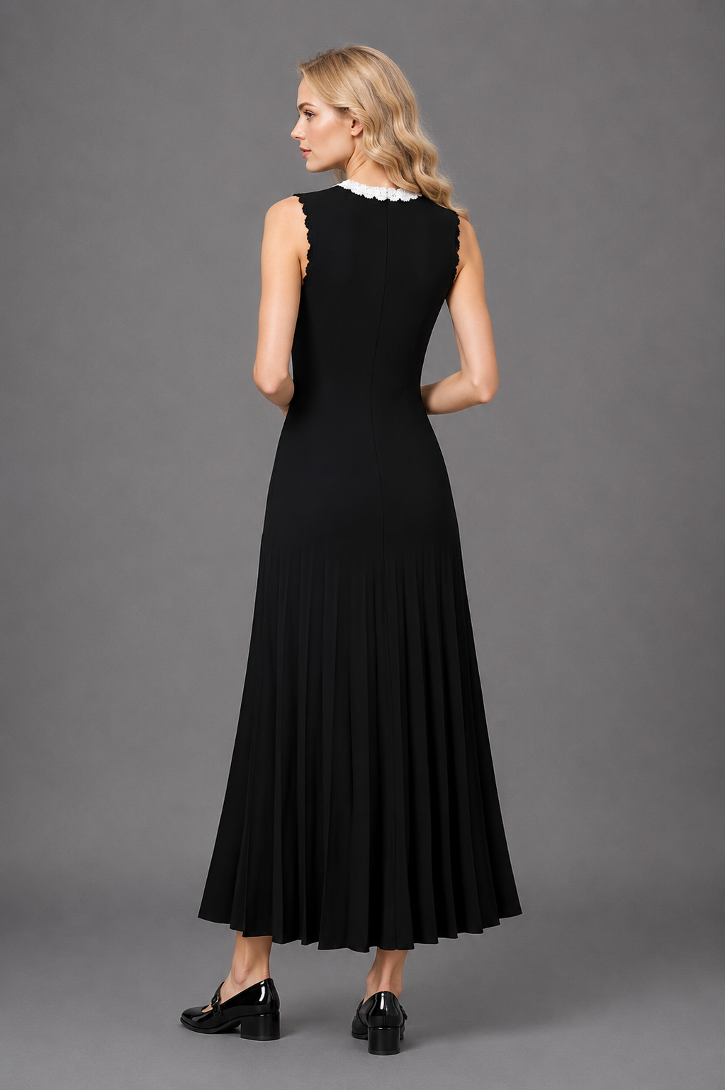 Fleurine Pleated Maxi Dress