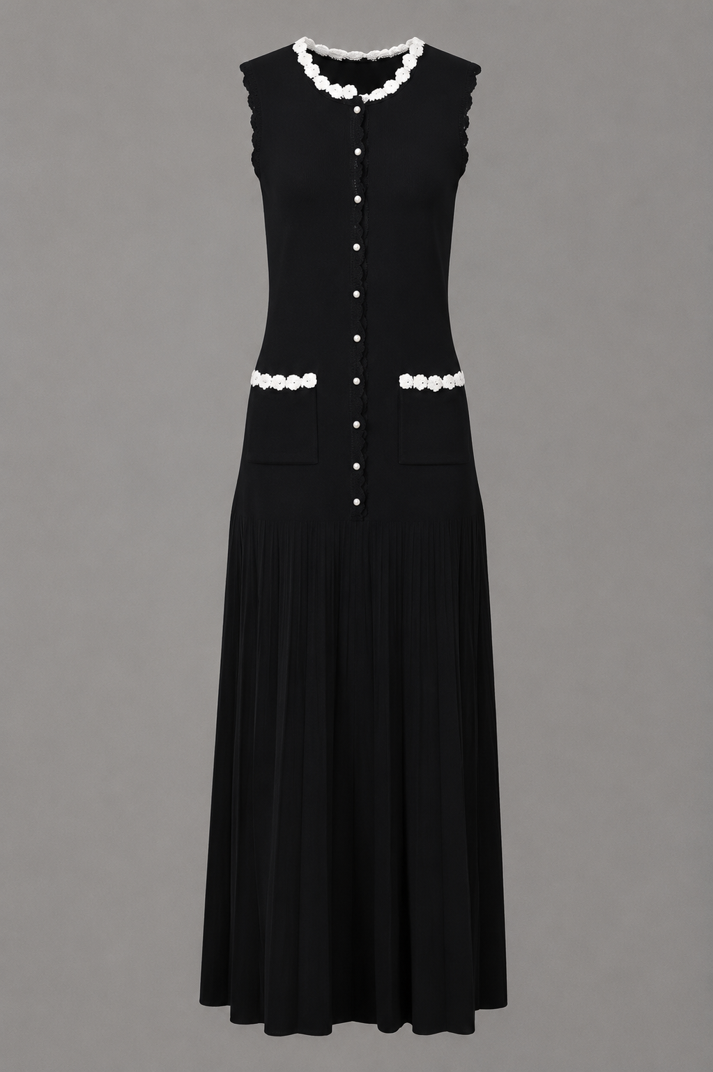 Fleurine Pleated Maxi Dress