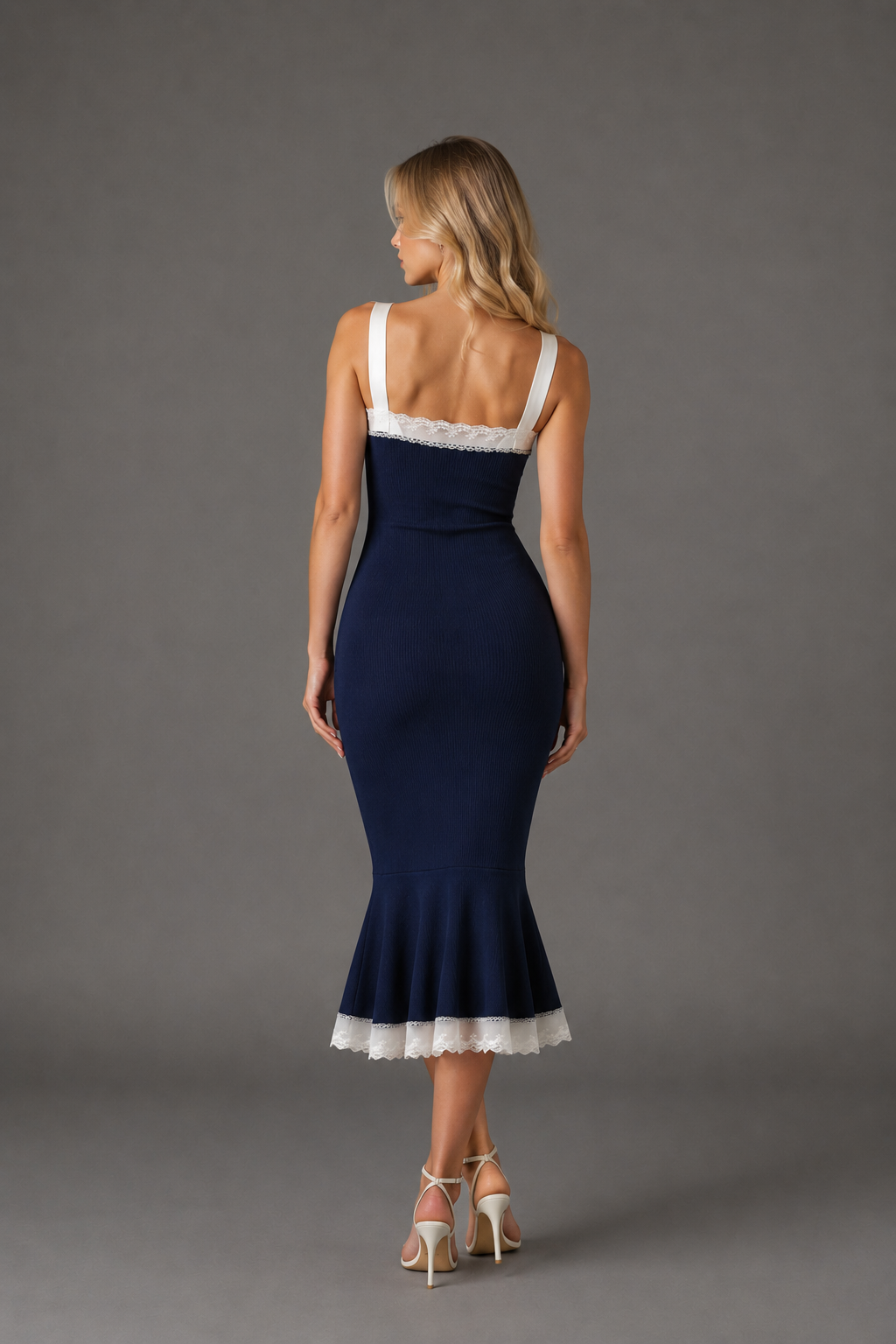 Belle Marine Midi Dress