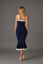 Belle Marine Midi Dress