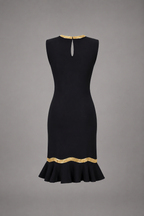Noir Élégance Midi Dress
