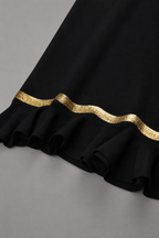 Noir Élégance Midi Dress