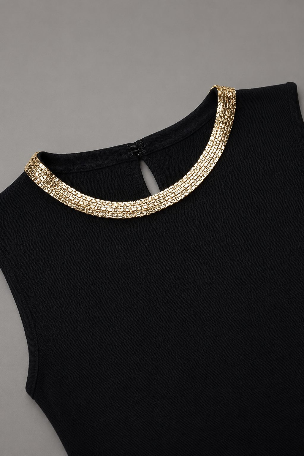 Noir Élégance Midi Dress