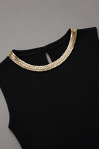 Noir Élégance Midi Dress