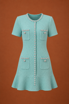 Azure Fleur Mini Dress