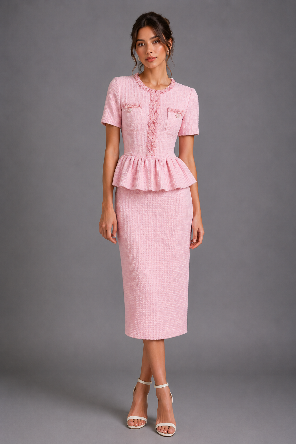 Juliette Peplum Midi Dress