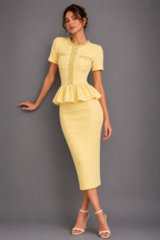Juliette Peplum Midi Dress