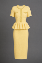 Juliette Peplum Midi Dress